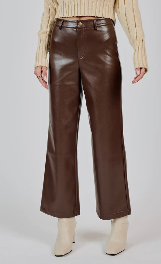 Modern In Mocha Leather Pant