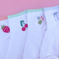 Women's Embroidered Ankle Socks: Cherries