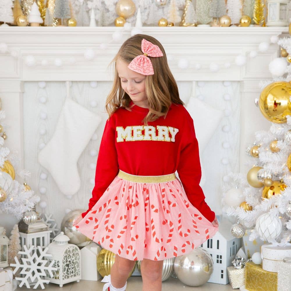 Merry Patch Christmas Sweatshirt - Kids