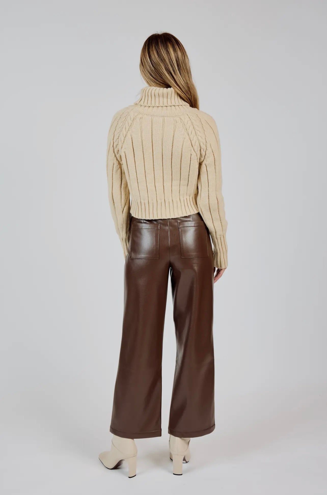 Modern In Mocha Leather Pant