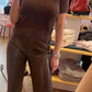 Modern In Mocha Leather Pant