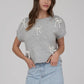 Tied in Knots Short Sleeve Sweater