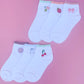 Women's Embroidered Ankle Socks: Cherries